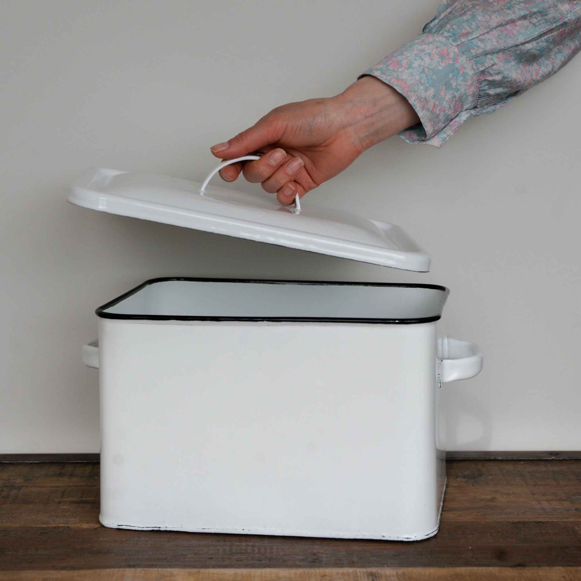Enamel Bread Box