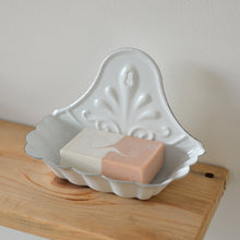 Load image into Gallery viewer, Enamel Wall Mounted  Soap Holder / White