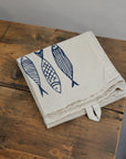 Fish Embroidered Tea Towel