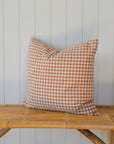 Gingham Cushion / Rust