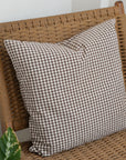 Gingham Cushions With Filler Brown/Grey