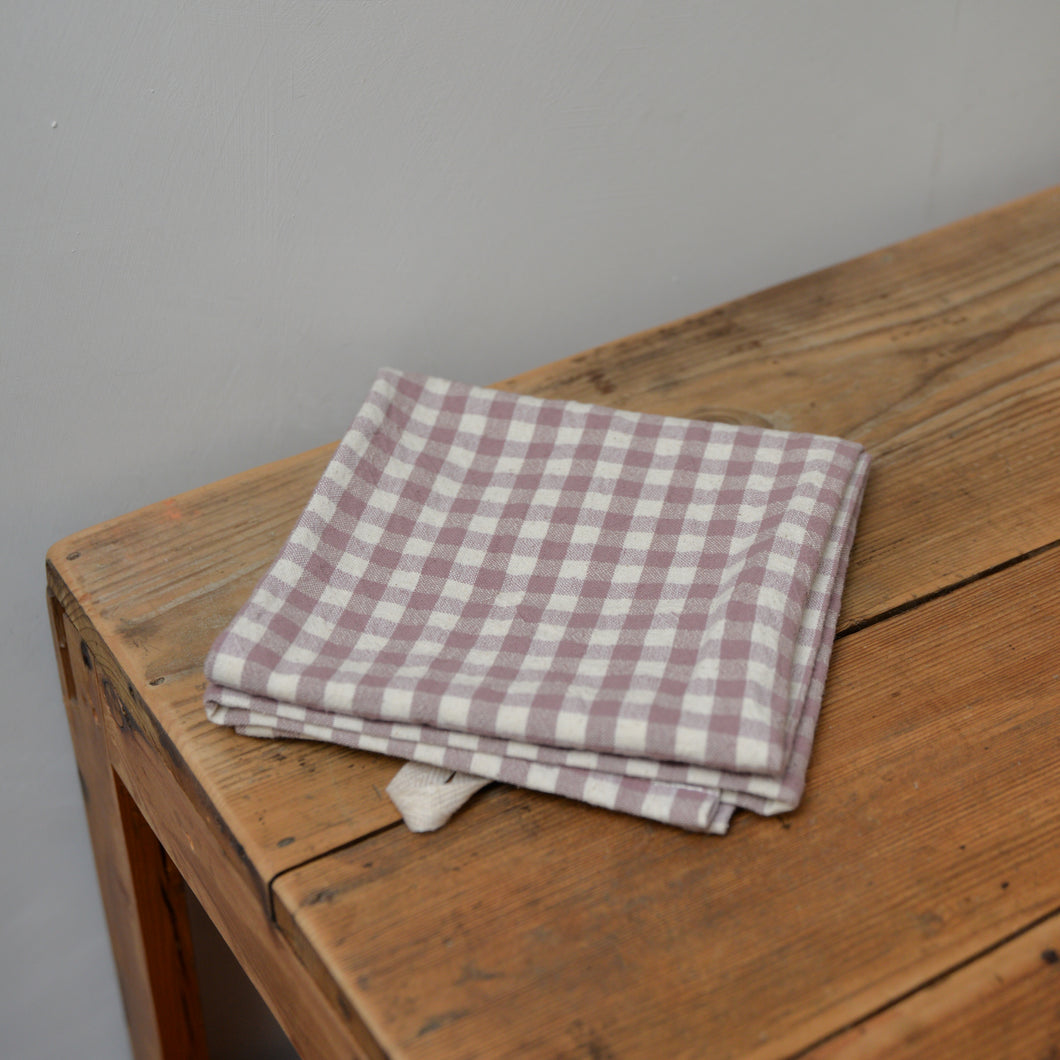 Gingham Tea Towel / Dusty Lilac