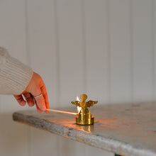 Load image into Gallery viewer, Gloria Brass Angel Tea Light Holder