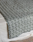 Soft Cotton Quilt / Green and White Floral Quilt