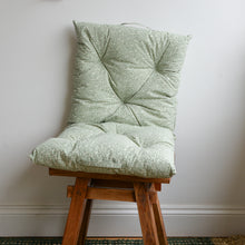 Load image into Gallery viewer, Green Floral Bench or Chair Cushion