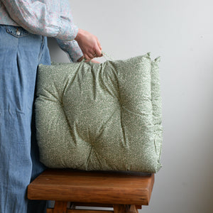 Green Floral Bench or Chair Cushion