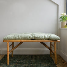 Load image into Gallery viewer, Green Floral Bench or Chair Cushion