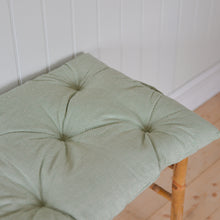 Load image into Gallery viewer, Green Stripe Bench or Chair Cushion