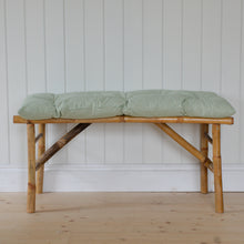 Load image into Gallery viewer, Green Stripe Bench or Chair Cushion