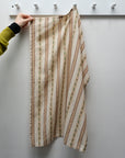 Isolde Woven Striped Tea Towel / Brown and Green