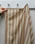 Isolde Woven Striped Tea Towel / Brown and Green