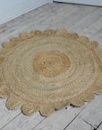 IB Laursen Scalloped Edge Round Jute Rug