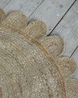 IB Laursen Scalloped Edge Round Jute Rug