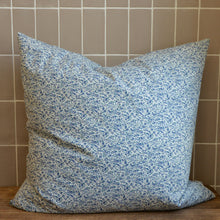 Load image into Gallery viewer, Large Blue Floral Cushion