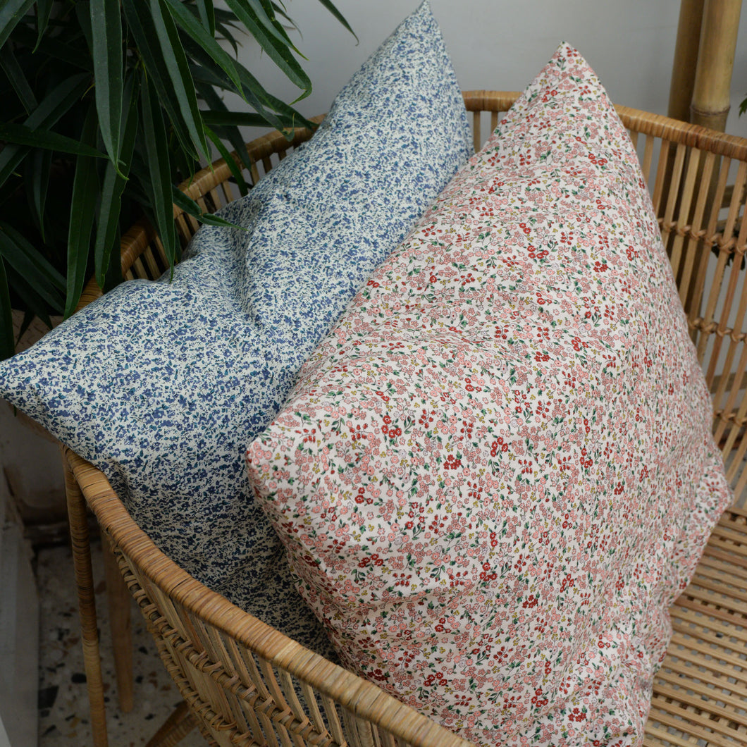 Large Pink Floral Cushion