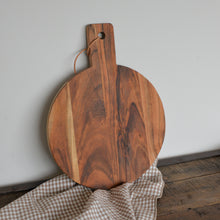 Load image into Gallery viewer, Large Round Chopping Board Acacia Wood