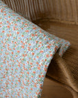 Light Blue and Rust Flowers Quilt