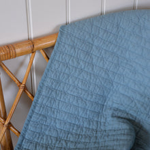 Load image into Gallery viewer, Light Blue Quilt With Cross Stitches