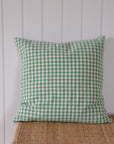 Light Green Gingham Cushion