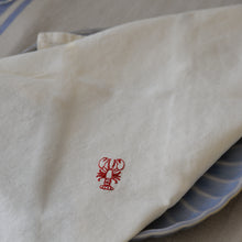 Load image into Gallery viewer, Lobster Embroidered Napkin