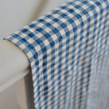 Load image into Gallery viewer, Lucas Blue Gingham Check Tea Towel