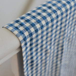 Lucas Blue Gingham Check Tea Towel