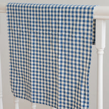 Load image into Gallery viewer, Lucas Blue Gingham Check Tea Towel