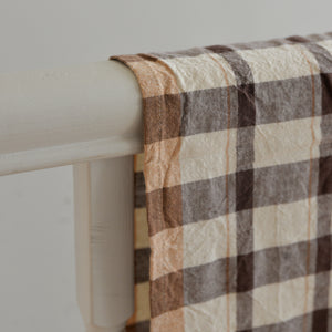 Malthe Brown Stripe Cotton Tea Towel