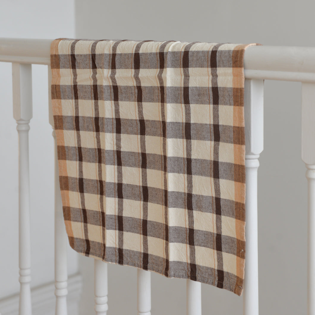 Malthe Brown Stripe Cotton Tea Towel