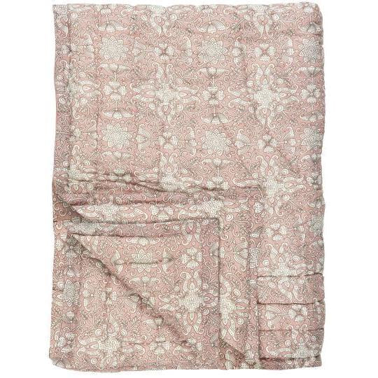 Luna Pink and White Printed Soft Cotton Quilt