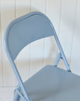 Metal Folding Chair / Light Blue