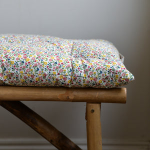 Multi Floral Bench or Chair Cushion