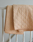 Mustard and Pink Stripe Quilt