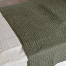 Load image into Gallery viewer, Olive Green Quilt With Cross Stitches