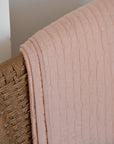 Pale Pink Quilt With Cross Stitches