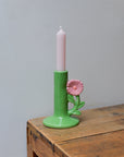 Pink Flower Ceramic Candle Holder
