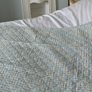 Quilt Light Blue Gingham 130 x 180