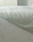 Quilt Light Blue Gingham 130 x 180