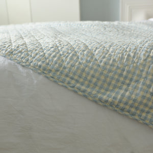 Quilt Light Blue Gingham 130 x 180