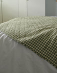 Quilt Green Gingham 130 x 180