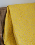 Quilt Yellow with White Flowers 130 x 180