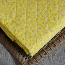 Load image into Gallery viewer, Quilt Yellow with White Flowers 130 x 180