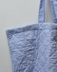 Quilted Over-Sized Bag / Blue Stripes