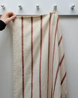 Rebecca Natural Striped Tea Towel / Rust
