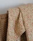Red and Orange Floral Cotton Quilt