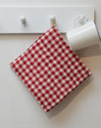 Red and White Gingham Check Pot Holder