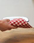 Red and White Gingham Check Pot Holder