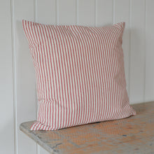 Load image into Gallery viewer, Red and White Stripe Cushion