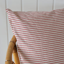 Load image into Gallery viewer, Red and White Stripe Cushion