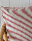 Red and White Stripe Cushion